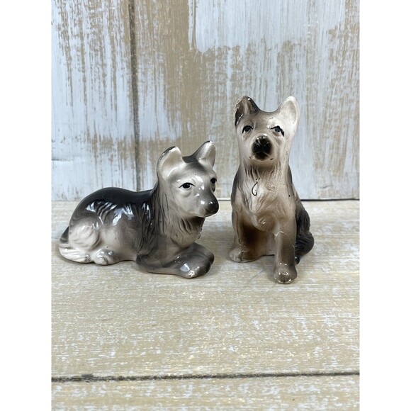 Vintage Bone China Porcelain Puppy Dogs Lot of 2 - Picture 1 of 9
